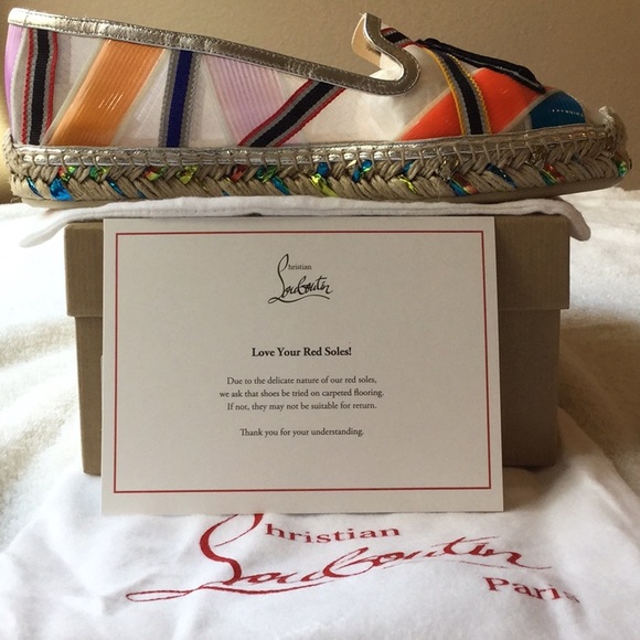 CHRISTIAN LOUBOUTIN IVY ESPAFUN FLATS GORGEOUS🌈🌈 - Picture 3 of 8